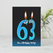 63. Geburtstagsparty Einladung (Stehend Vorderseite)