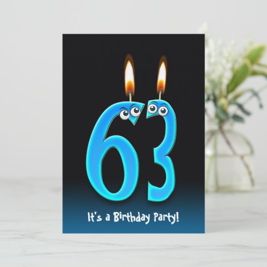 63. Geburtstagsparty Einladung (Stehend Vorderseite)
