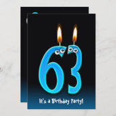 63. Geburtstagsparty Einladung (Vorne/Hinten)