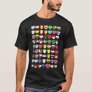 63 herzerreißende Flaggen von Ländern T-Shirt