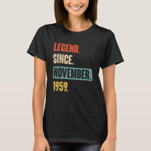 63 Jahre alt 63. Geburtstag BDay Legend seit Novem T-Shirt