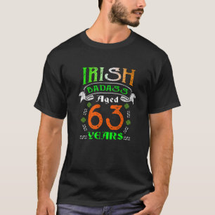 63 Jahre alt irischer Geburtstag gibt Irland Flagg T-Shirt
