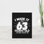 63 Jahre alt Sarcastic Meme Funny 63. Geburtstag Karte (Vorderseite)