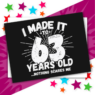 63 Jahre alt Sarcastic Meme Funny 63. Geburtstag Postkarte