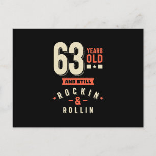 63 Jahre alt und rockt immer noch Postkarte