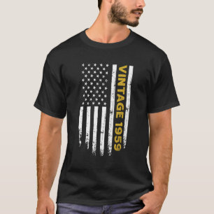 63 Jahre alt Vintag 1959 Amerikanische Flagge 63. T-Shirt