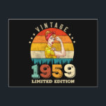 63 Jahre alte Frauen Tag 1959 Vintag 63. Geburtsta Postkarte<br><div class="desc">Birthday Design Für alle,  die das Horoskop sagen schwierig & Stubborn Aber ganz wert.Tragen Sie es mit Stolz auf die Arbeit,  Schule Gymnastik perfekt,  um mit Shorts,  Leggings oder Jeans für einen lässigen und trendigen Look zu verbinden</div>