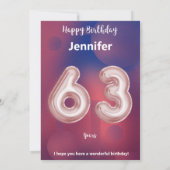 63 Jahre alte Happy Birthday Card (Rückseite)