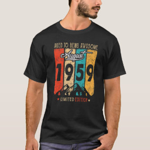 63 Jahre alter Retro Vintager August 1959 63. Gebu T-Shirt