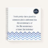 63 Jahre oder älter Notizblock (Vorderseite)