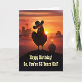63. Lustiger Geburtstag mit Huhn Karte (Vorderseite)