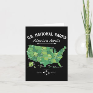 63 National Parks Map Us Park Retro Vintag Campin Karte