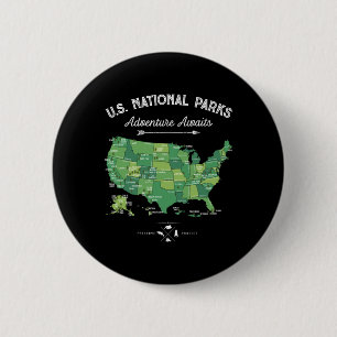 63 Nationalparks Karte Us Park Retro Vintage Campi Button