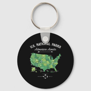 63 Nationalparks Karte Us Park Retro Vintage Campi Schlüsselanhänger