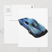 63_Split Window_Blue Postkarte (Vorne/Hinten)