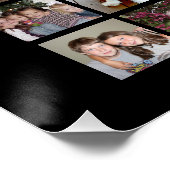 63 Square Foto Collage Grid mit Text - schwarz Poster (Ecke)