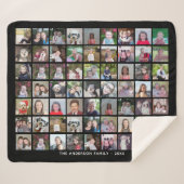 63 Square Foto Collage Grid mit Text - schwarz Sherpadecke (Vorderseite (Horizontal))