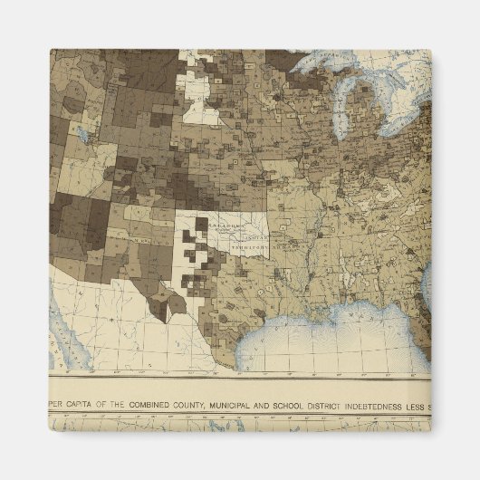 63 Steuern, Verschuldung 1890 Magnet (Vorne)