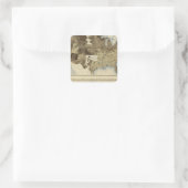 63 Steuern, Verschuldung 1890 Quadratischer Aufkleber (Tasche)