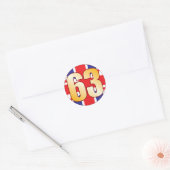 63 UK Gold Runder Aufkleber (Umschlag)