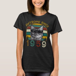 63. Vintage Katze 63 Jahre Phantastisch seit 1959 T-Shirt