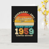 63 Year Old Awesome Since 1959 63rd Birthday Gift Karte (Gelbe Blume)