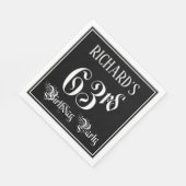 63rd Birthday Party — Fancy Script + Custom Name Serviette (Ecke)