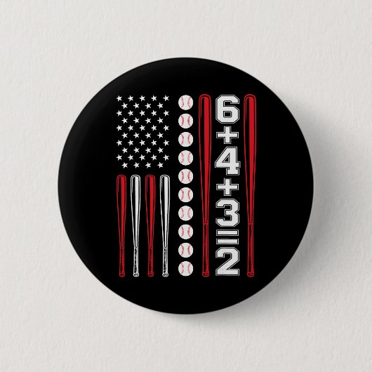 643 Sell Math Player Pitcher Boys Funny American F Button (Vorderseite)