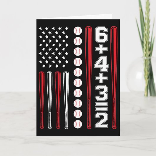 643 Sell Math Player Pitcher Boys Funny American F Karte (Vorderseite)