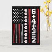 643 Sell Math Player Pitcher Boys Funny American F Karte (Gelbe Blume)