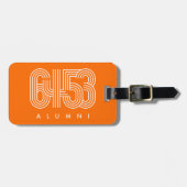 6453 ALUMNI AcrylGepäckmarke (Orange) Gepäckanhänger (Vorderseite horizontal)