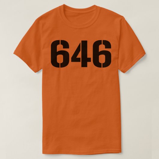 646 Schwarzer Text T-Shirt (Design vorne)