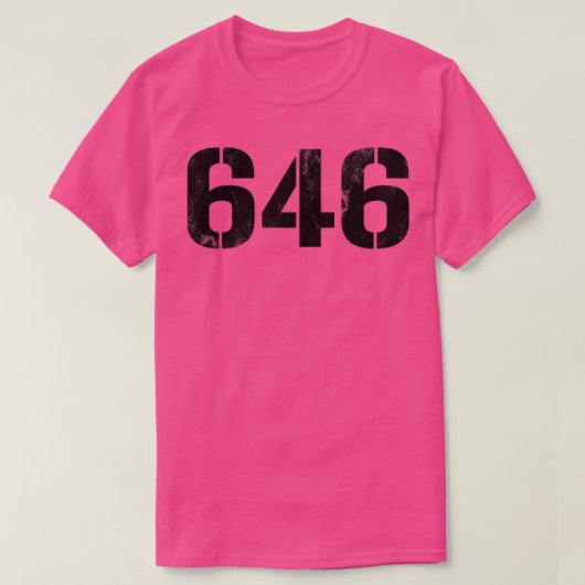 646 Vintager Schwarzer Text T-Shirt (Design vorne)