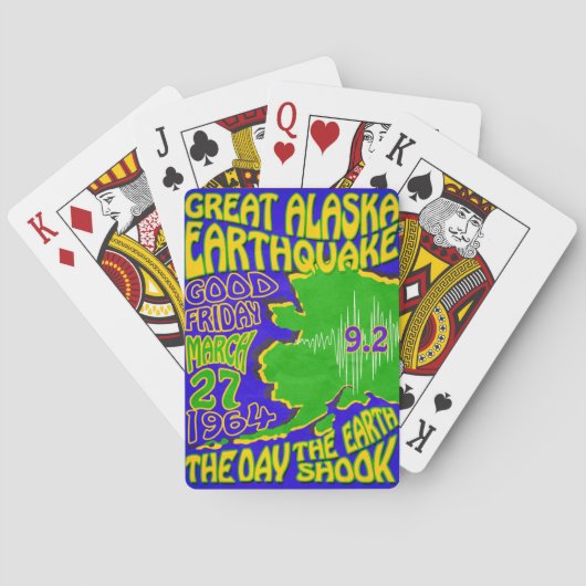 64 ALASKA EARTHQUAKE ~ RETRO POSTER PLAYING CARDS SPIELKARTEN (Rückseite)