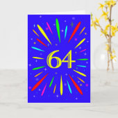 64. Birthday Explosion Card Karte (Gelbe Blume)