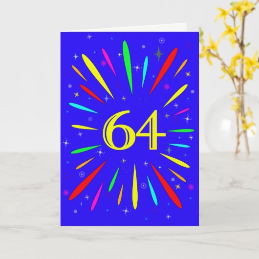 64. Birthday Explosion Card Karte (Gelbe Blume)