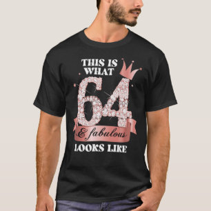 64 & Fabulous I Black Peach Party Group Candid Pho T-Shirt