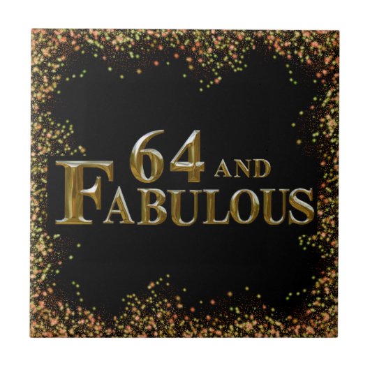 64. Geburtstag Fliese (Vorderseite)