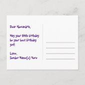 64. Geburtstag - Fun Fireworks Pattern + Regenboge Postkarte (Rückseite)