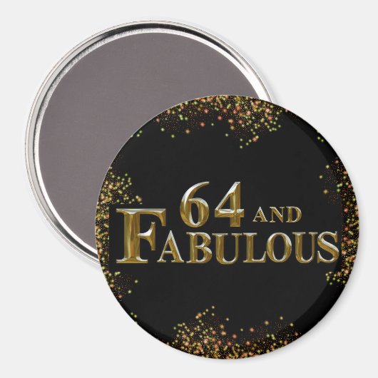 64. Geburtstag Magnet (Vorderseite/Rückseite)