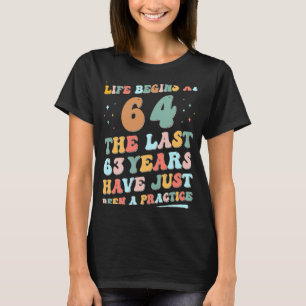 64. Geburtstag Mann Frau 2023 Groovy Life beginnt T-Shirt