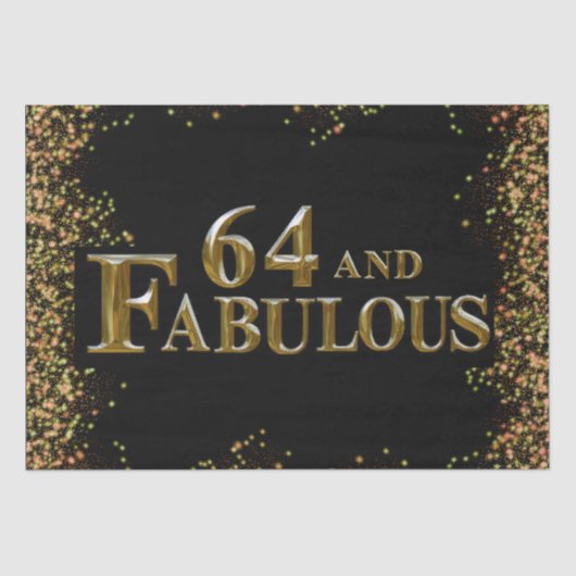 64. Geburtstag Seidenpapier (Vorderseite)