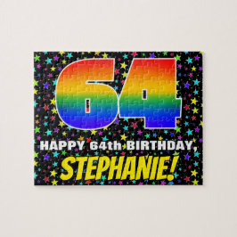 64. Geburtstag — Spaß, farbenfrohe Sternenweltenmu Puzzle