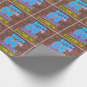 64. Geburtstag: Spaß, Urban Graffiti Inspiriert Lo Geschenkpapier (Ecke)