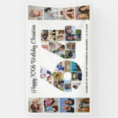 64. Geburtstagsfeier Nummer 64 Fotocollage Banner (Vertikal)