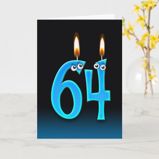 64. Geburtstagskandale Karte (Gelbe Blume)