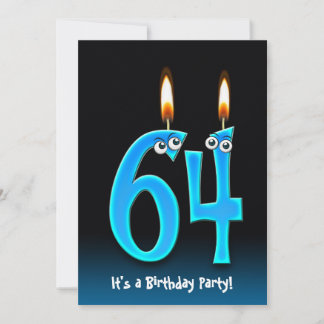 64. Geburtstagsparty Einladung