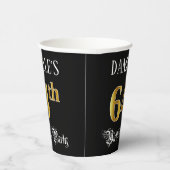 64. Geburtstagsparty - Extravagantes Script, Imita Pappbecher (Rechts)