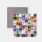 64 Herz-Platz-Magnet Magnet (Vorderseite/Rückseite)