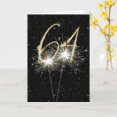 64. Hochzeitstag Sparkler Karte (Gelbe Blume)
